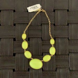Green and gold statement necklace